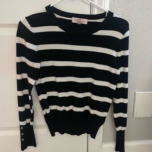 black and white striped long sleeve